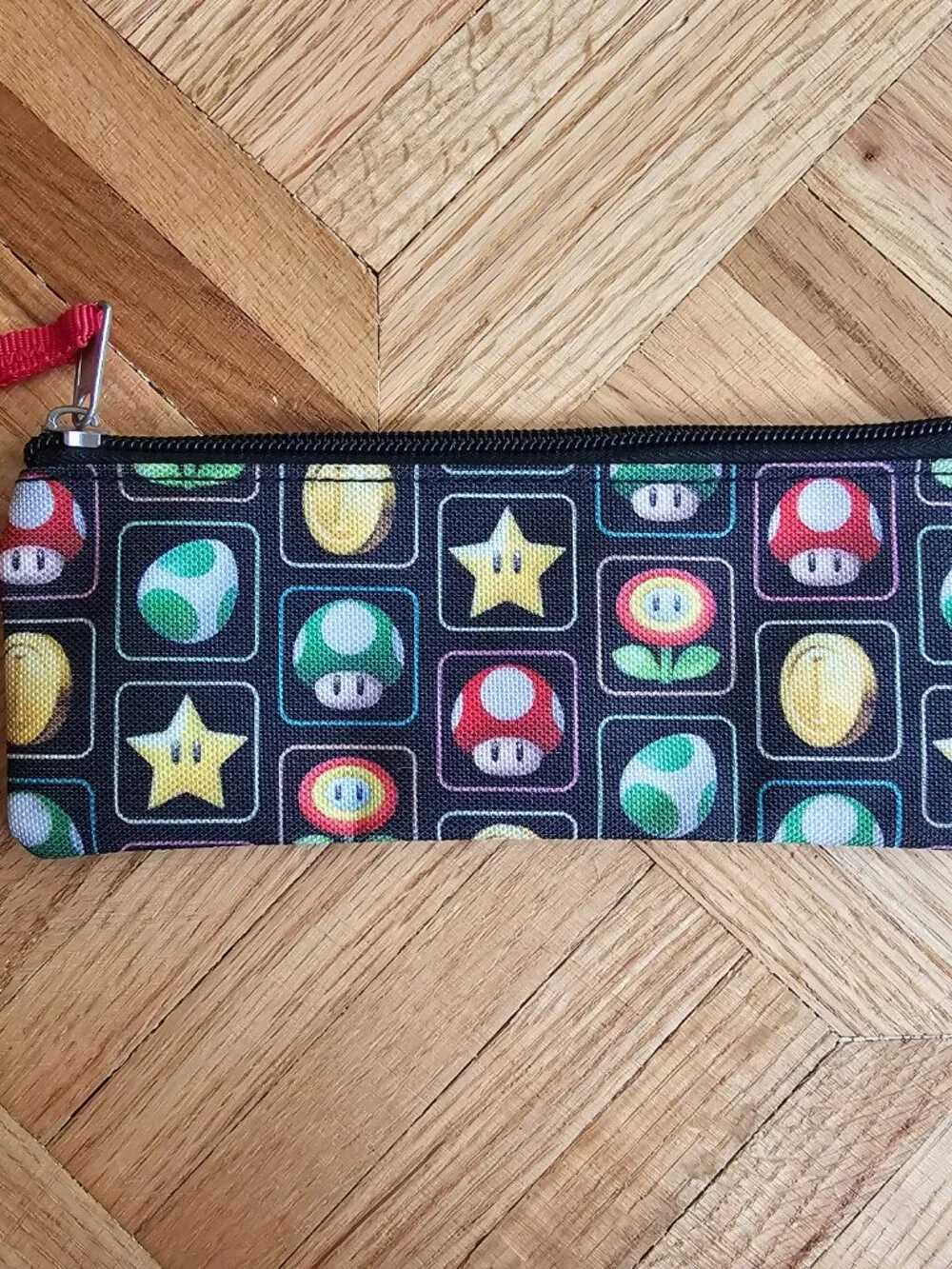 Bioworld Nintendo Super Mario Kids Backpack with Pencil Pouch Yoshi Toad Black